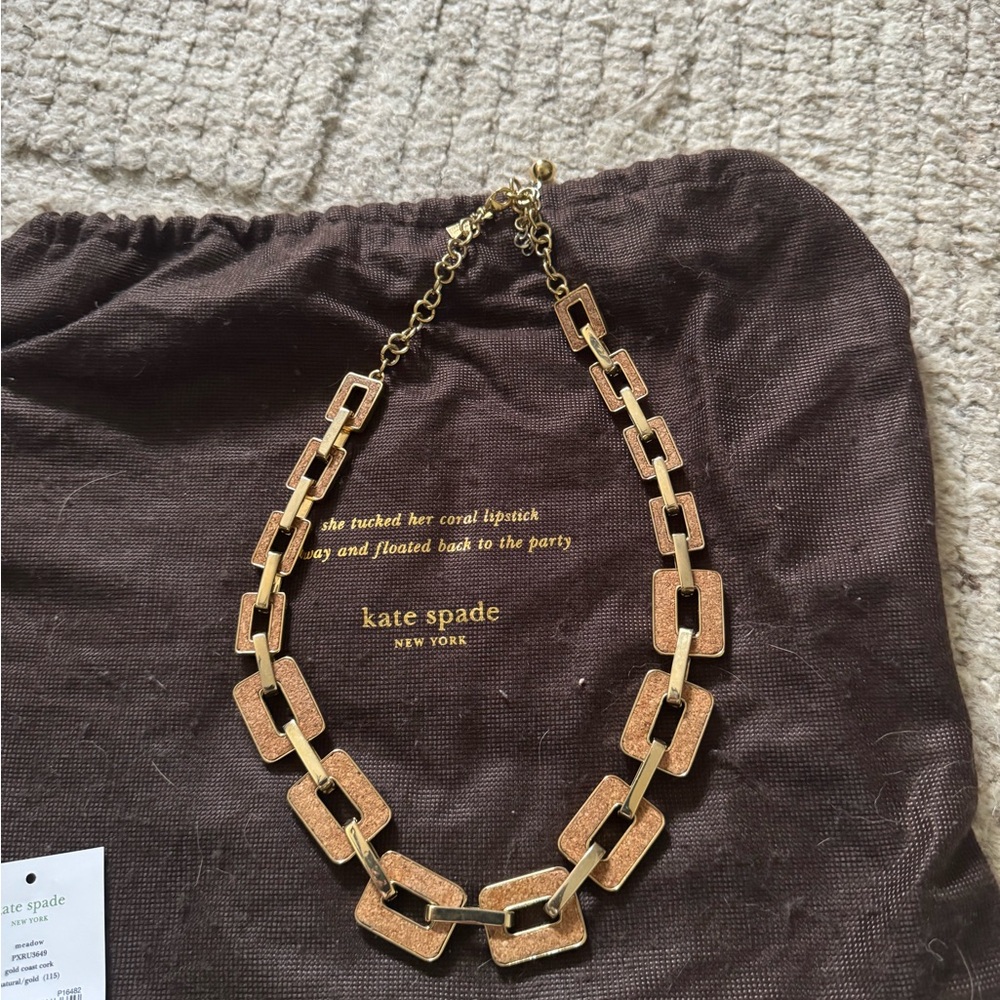 Kate Spade City Reverable Gold Rectangular Link Necklace